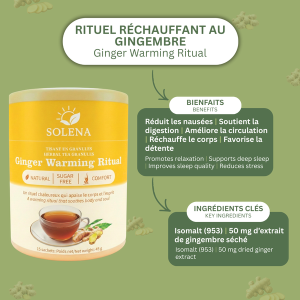 Tisane Instantanée Réchauffe / Énergie  – Ginger Warming Ritual